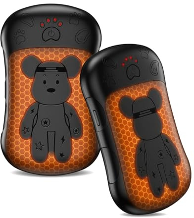 Handwärmer Wiederaufladbar 2 Pack, 6000mAh Magnetic Taschenwärmer mit 18 Stunden Wärme & 4 Heizmodi, Ultraleicht Tragbare Handwärmer Elektrisch für Outdoor im Winter, Ideal Warmes Geschenk