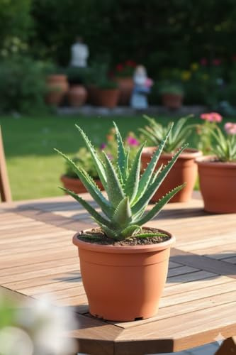 Aloe Arborescens Heilpflanze, Große Kräftige Zimmerpflanze im 12cm Topf, Bis 30cm Hoch, Sukkulente Heilaloe