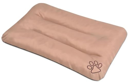 Mokuyary Hundmadrass storlek L beige bekväma soffkuddar för hundar och katter, tvättbar hundsäng med halkfri botten