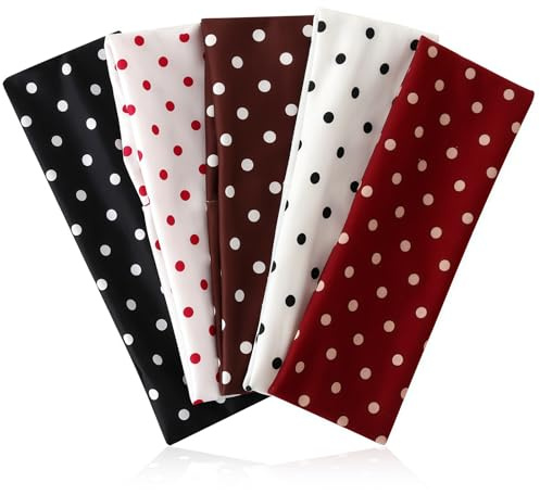 Cosblisvia 5 Stücke Stirnband Damen, Haarband Damen, Haarband, Weiche Kopfbänder für Frauen, Mädchen, Teens für Yoga, Laufen, Gym, Party, Urlaub, Fitness (21 x 7 cm)