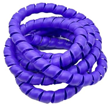 WUDOLI 2 Meter Spiralkabel Management Sleeve schwarz Kunststoff Schutzhülle Rohr Drähte organisieren Schutz Werkzeuge(Purple,ID 10mm)