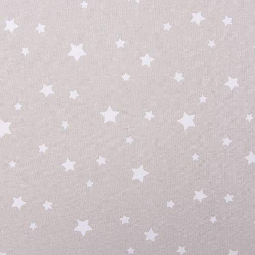 SCHÖNER LEBEN. Baumwollstoff ZETOILE Sterne beige weiß 1,5m Breite