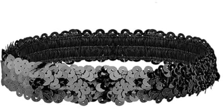 W WIDMANN MILANO Party Fashion 00308 - Pailletten Stirnband, Damen, Rot, 20er Jahre, Accessoire, Kostüm, Karneval, Mottoparty