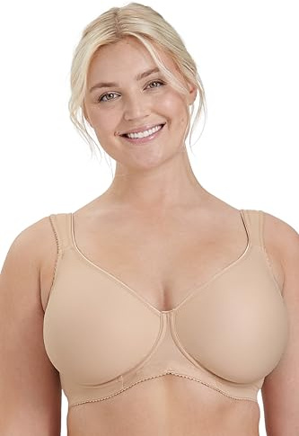 Miss Mary of Sweden Stay Fresh Sujetador Tipo Camiseta con aro, sin Relleno y Espalda Ancha 100D Beige