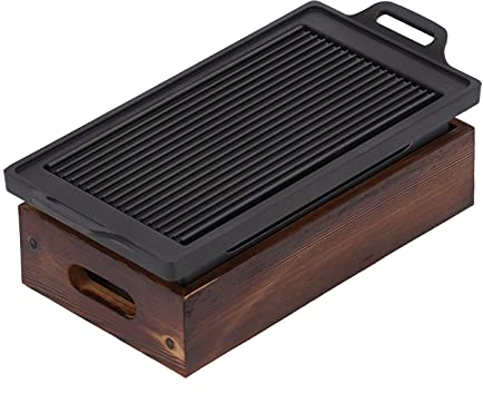 Barbacoa Portátil Parrilla Barbacoa de Mesa Parrilla Barbacoa Bandeja para Hornear sin Humo Antiadherente Barbacoa Placa Barbacoa Estufa Horno Accesorios para Yakiniku, Robata, Yakitori, Takoyaki