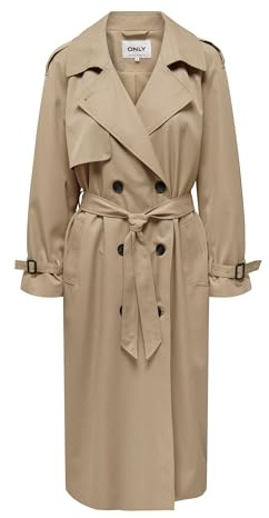ONLY Onlchloe Double B. OTW Noos - Gabardina para mujer, Tannin., XS