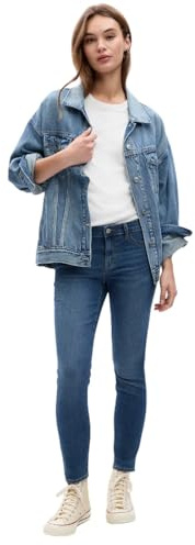 GAP Womens Mid Rise Favorite Jegging Jeans, Dark Indigo, 31 Regular US