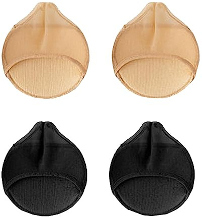2Paare Half Palm Socken füßlinge zehensocken Seidenstrümpfe Socks Invisible | damen nylon Mittelfuß High Heel Kissen Schuheinlagen Vorfußpolster zehlinge Seidenstrümpfe Socks Invisible(Halbpalme)