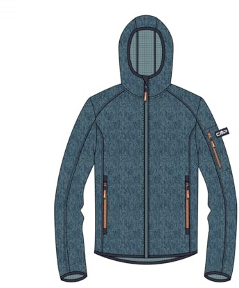 CMP Softshell Jungen Kapuzen Jacke | für aktive Kinder, ergonomischer Schnitt, atmungsaktiv, Outdoor-Abenteuer, Funktionsjacke, atmungsaktiv, Sweatjacke