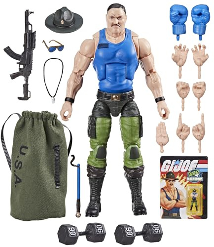 G.I. Joe Classified Series #129 - Mad Marauders SGT Slaughter, Sammelfigur 15,2 cm Actionfigur mit 18 Zubehörteilen | G.I. Joe Classified Actionfigur The Mad Marauders Deluxe - Sergeant Slaughter #129, 15,2 cm