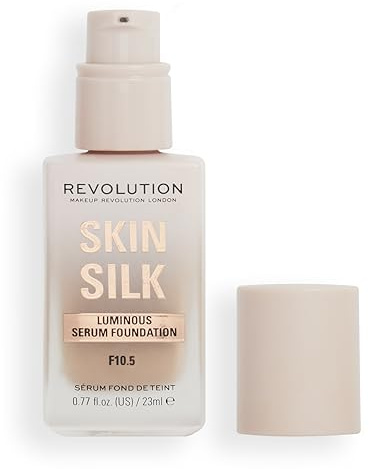 Makeup Revolution, Skin Silk Serum Foundation, Light to Medium Coverage, Contains Hyaluronic Acid, F10.5, 23ml