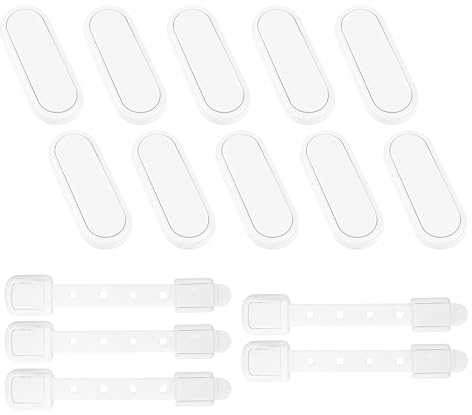 TAIHOBO 15 Stück Unsichtbarer Riegel Kindersicherung Schrank, Selbstklebende Schranksicherung Baby, Schubladensicherung Baby ohne Bohren, Kindersicherung Schubladen Tür für Schränke Kühlschrank