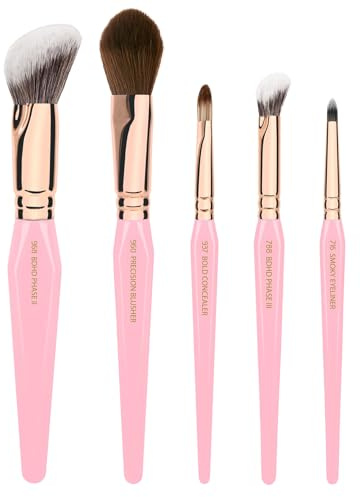 Face & Eyes Brush Set, 5 Brushes, Bdellium Tools