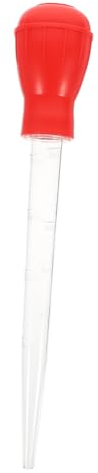 Zerodeko Kitchen Oil Dropper 30ml Red Turkey Baster Seasoning Pump for Baking Milk Cream Cooking Gadgets Home and Restaurant Use