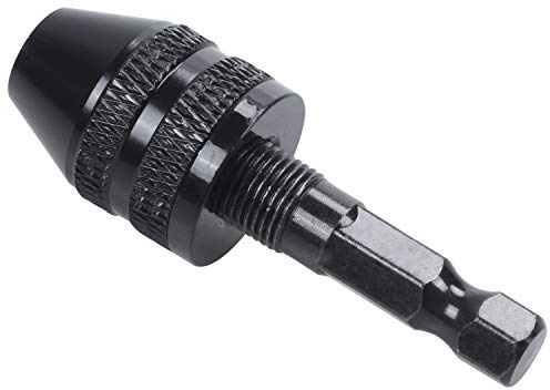 Lanko 0,3-3,6 mm Keyless mandrino cacciavite avvitatore a percussione adattatore 1/4 codolo nero drill