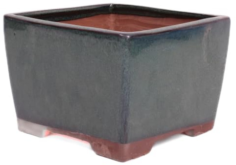 generisch Bonsai Kaskadenschale quadratisch 18 x 18 x 12.5 cm grün 50204