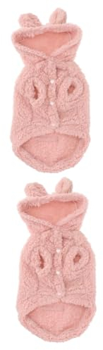 BESPORTBLE 2St Hundebekleidung bärenohren hundejacke Dog Sweater XL Hundekleidung Haustierbekleidung für den Herbst Kleidung Heimtierbedarf mit Hund gefüllte Kleidung Winterkleidung Rosa