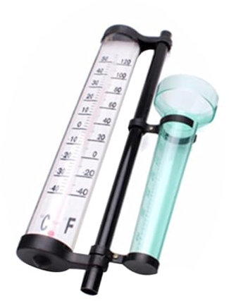 Milisten 2sätze Wetterinstrumente Thermometer Regenmesser Windrichtungsanzeiger Für Outdoor-meteorologie Für Garten Landwirtschaft