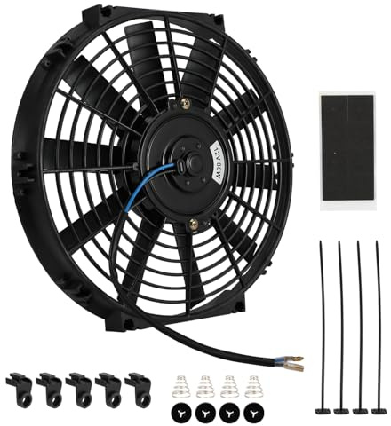 JFG RACING Ventilateur Refroidissement Moteur Moto,Radiateur Moto12V 80 W | Ventilateur Refroidissement Moteur pour Dirt Pit Bike ATV UTV Go Kart Quad Motocross
