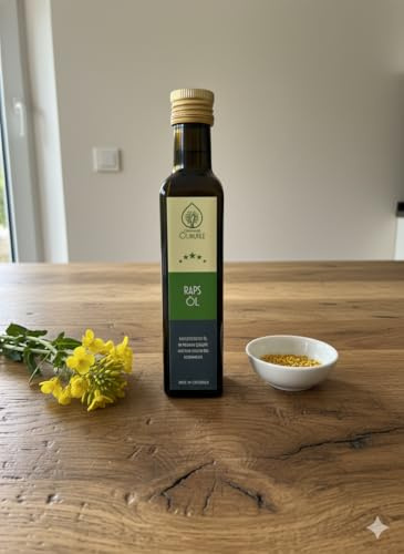 Odenwälder Lebensmittel Premium Rapsöl, Kaltgepresst, hochwertiges Speiseöl aus regionaler Rapssaat, Ideal für Salate & kreative Gerichte – Made in Germany (100 ml)