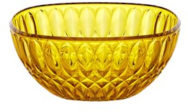 Guzzini - Vanity, contenedor 21 cm, amarillo azafrán, en SAN Bio-based y SMMA Bio-based - TERRA