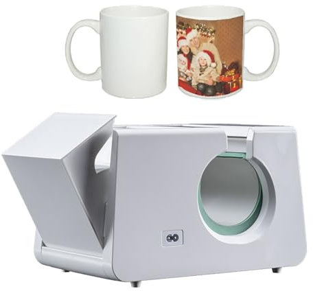 Macchina per pressatura a Caldo per Bicchieri, Macchina per pressatura Tazze, Mini pressa a Caldo per Tazze Fai da Te con Protezione da surriscaldamento per Sublimazione