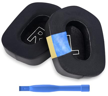 Cuscinetti Auricolari di Ricambio per Logitech G733 / G335 Lightspeed Wireless Gaming Cuffie di MMOBIEL - Cuscinetti Gel Raffreddante - Padiglioni Cuffie – Nero