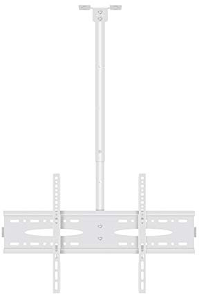 GDMDPTE Soporte de TV para Pared y Techo, Ajustable, Compatible con la mayoría de Pantallas Planas LED de 40 a 60 Pulgadas, hasta 50 kg, VESA 400 x 600 mm, Blanco, 1,5 m