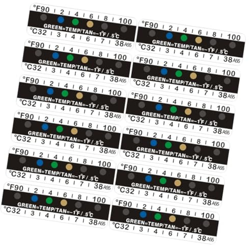 ZUNOXAZ 25pcs Adhesive Temperature Stickers for Urine Cups, LCD Color-Changing Labels 90-100°f, Accurate Temperature Testing Strips for and Home Use