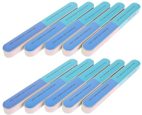 Mikikit Blocco Buffer per Unghie 20 Pezzi, Lima e Lucidatura 7 Facce in EVA, Strumenti per Manicure a Casa e Lavoro
