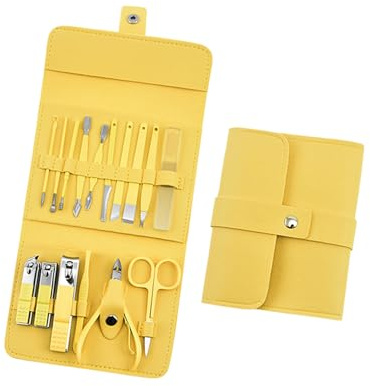 Efficiente tagliaunghie in acciaio inox, con custodia pieghevole ergonomica antiruggine per una manutenzione rapida e organizzata delle unghie, kit manicure
