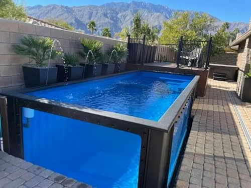 Piscina di lusso del contenitore di trasporto della vetroresina fuori terra compatta piscina di immersione per il piccolo cortile patio giardino relax all'aperto