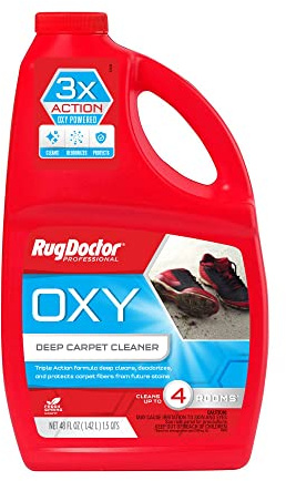 Rug Doctor Triple Action Oxy Deep Carpet Cleaner, 48 oz., Deep Cleans, Deodorizes, & Protects, Concentrated, Professional-Grade, 3X Action Formula