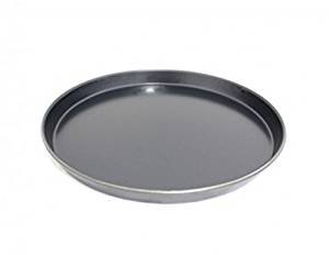 FASA Teglia Ferro Blu Antiaderente Professionale placca Rotonda per focaccia Pizza Dolci : Forno Elettrico Legna (28cm)