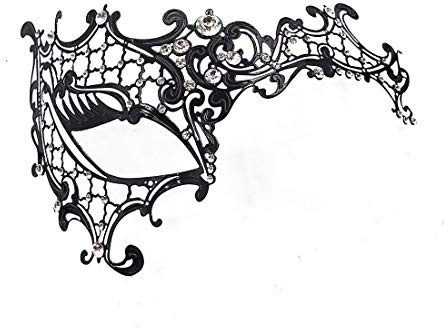 Masquerade Mask for Women Metal Mask Shiny Rhinestone Venetian Party Evening Prom Ball Mask Bar Costumes Accessory