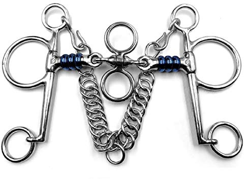 Blue Sweet Iron Spinner Loose Ring Snaffle Pelham 5, 5.5, 6, 6.5 (5 1/2)