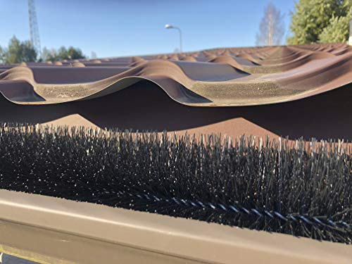 Forega - 30m Dachrinnenbürste 120cm Ø 10cm 25 Stück | UV-beständig | Laubschutz | Marderschutz, Regenrinne | Einfache Installation
