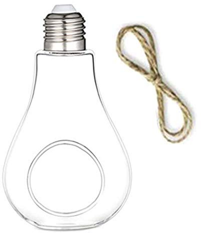 LANCHEN Macetero Colgante de Vidrio, Soportes para Plantas de Aire Colgantes en Forma de Bombilla, macetas