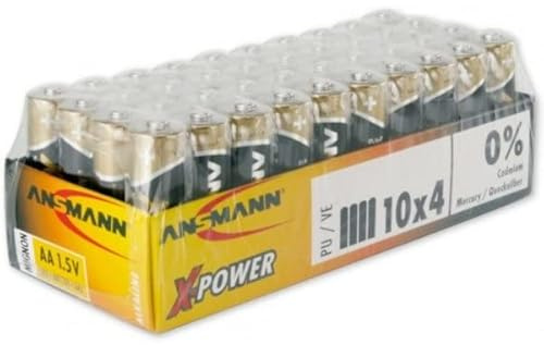 ANSMANN Piles alcalines industrielles 5015681 LR06 / AA 10 schrink de 4