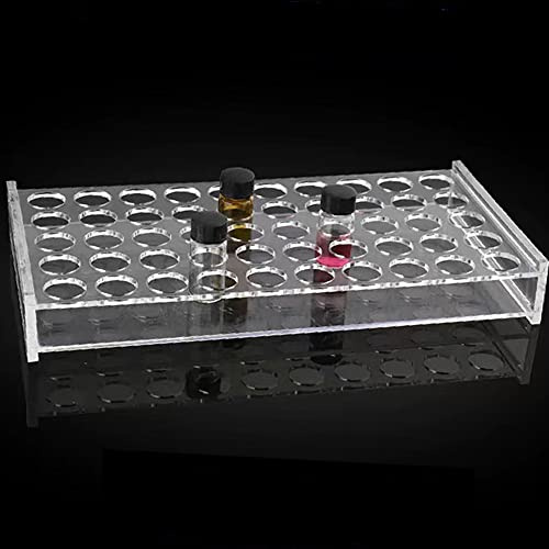 Plexiglas-Reagenzglas-Rack Transparentes Reagenzglas-Halter für zweireihige Säulen-Reagenzglas-Racks für chemische Versuchs geräte (5 ml (50 Löcher))