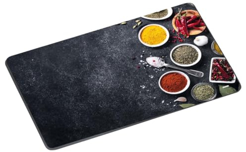 KESPER 36362 - Tagliere in vetro, 29,5 x 19 cm, motivo: SPICES