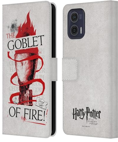 Head Case Designs Licenciado Oficialmente Harry Potter Cáliz de Fuego Cáliz de Fuego I Carcasa de Cuero Tipo Libro Compatible con Motorola Moto G73 5G