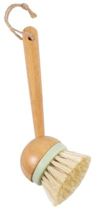 Warmhm Multifunctional Cleaning Brush Long Handle for Pan Pot and Dish Bowl Washing Made of Wood for Kitchen and Household Use for Cup Bottle Scrubbing and Floor Cleaning