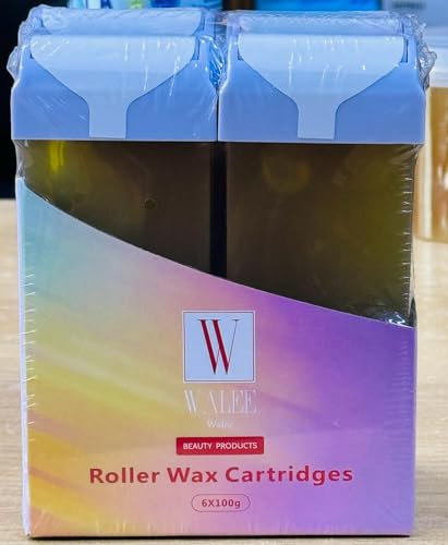 Walee Professional Roller Wax Waxing Cartridge Refill Depilatory Large Head 100ml Honey 6pcs