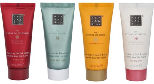 RITUALS The Ultimate Hand Care Collection Mehr, Sakura, Ayurveda, Jing - Juego de regalo de 4 unidades de 20 ml