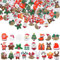 Narunii 66Pcs Figurines Miniatures de Noël de Résine Décoration de Noël,Decoration Pere Noel,Sapin,Bonhomme,Objet de Noel,Petit Ornement Decoration