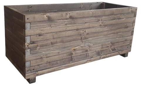 TOTAL WOOD 2012 Jardinera de Madera ISI para Exterior, Macetero Grande con Paneles Ensamblables de 32mm, Kit de Montaje