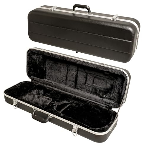 MI&VI NS-5150 ABS Hard Violin Case 4/4 (Full Size) with Adjustable Straps | Velvet Plush Cushion | Hardshell Case for 4/4 Sized Violins