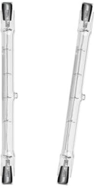 LISOCLU R7S Halogenlampen 100W 200W 300W 400W 1000W 1500W Sicherheitslampe 4000lm Warmweiß 2800K 110V 78mm 118mm 189mm 254mm 360 Grad dimmbar Lig(2 Stück) 254 MM-1000 0 Watt