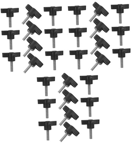 OUNONA 3 Sätze Handschraube Klemmgriffschraube Dübel Klinge Befestigung Griffknopfschrauben Edelstahlschrauben Rostfreie Schrauben Hand Screw Z Daumenschraube Plastik Black 10 Stück * 3